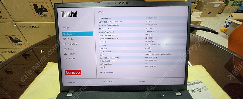 레노버 ThinkPad X13 Gen4 - i7 CPU, 16GB RAM, 512GB SSD, Win10 pro, 3년 보증 - 판매