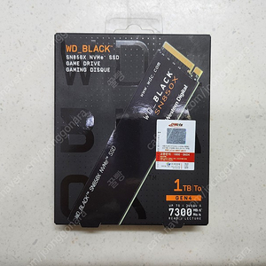 WD BLACK SN850X 1TB NVMe 국내 정발제품 대원CTS