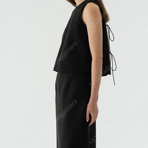 르917 COTTON TIE SLEEVELESS[BLACK] 38