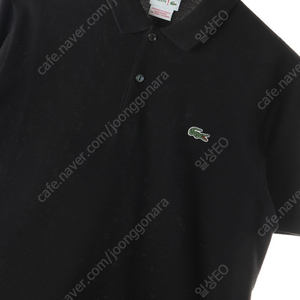 (XL) 라코스테 반팔 카라 티셔츠 블랙 무지 루즈핏