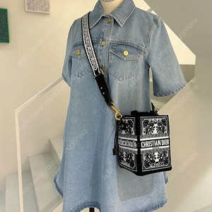 가니 미니드레스 GANNY cotton denim mini dress