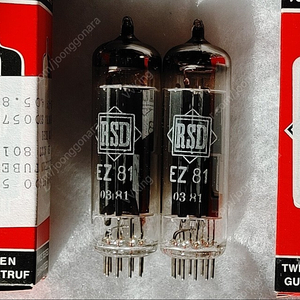 Mullard/RSD 멀라드 EZ81(6CA4) 정류관 메치페어 판매.