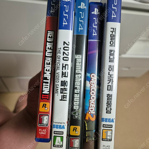 PS4 슬림 408 듀얼쇼크2개 게임5개 일괄(레드데드리뎀션2,2020도쿄올림픽,GTA5,오버쿡2,귀멸의칼날)