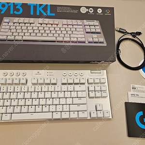 로지텍 G913 TKL 텐키리스 택타일 화이트 무선 키보드