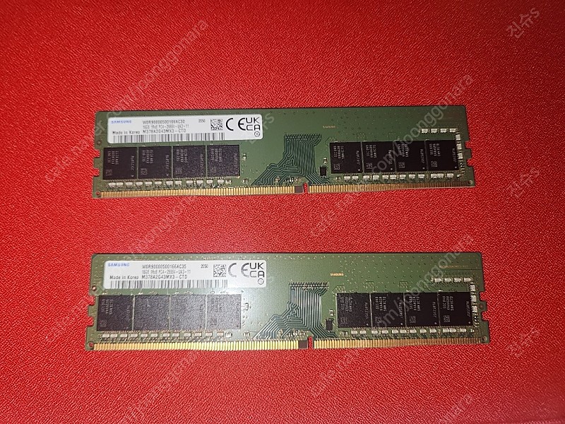 삼성 램 DDR4 PC4 2666V 16G 2개 팝니다.