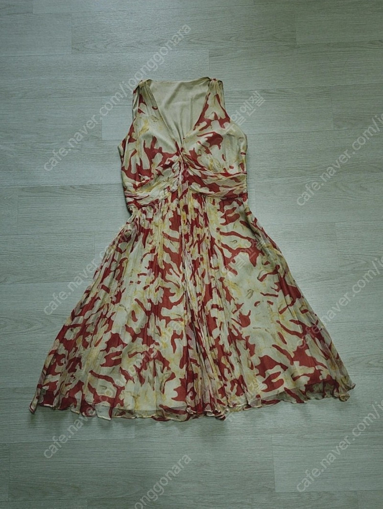 (상태좋음) 수입의류 플로럴 쉬폰 원피스--1