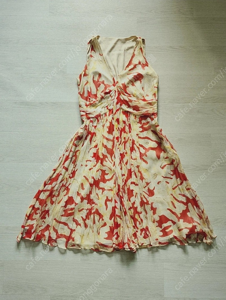 (상태좋음) 수입의류 플로럴 쉬폰 원피스--2