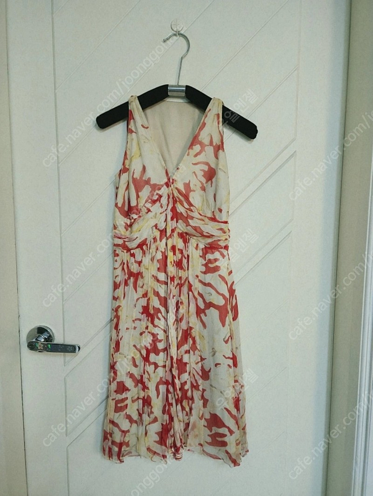 (상태좋음) 수입의류 플로럴 쉬폰 원피스--3