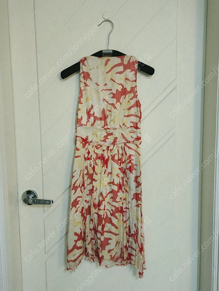 (상태좋음) 수입의류 플로럴 쉬폰 원피스--4