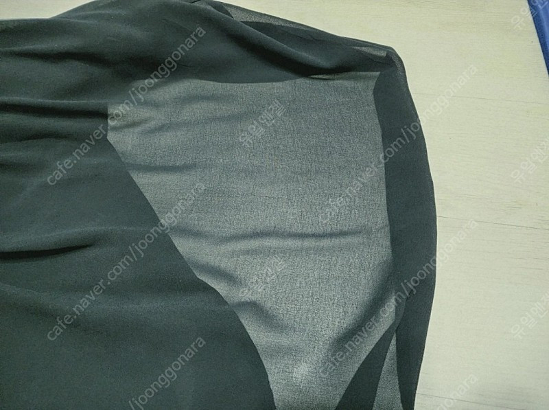 (거의새거) 블랙 쉬폰 나시원피스, 허리밴딩--1