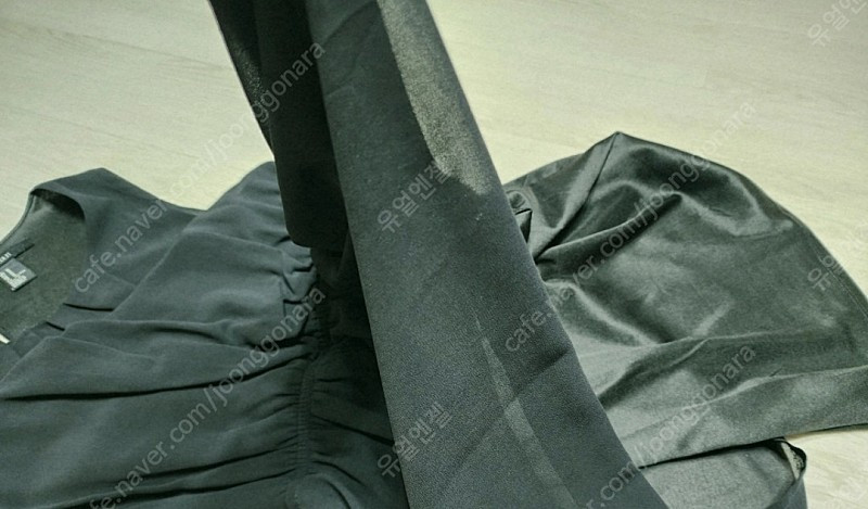 (거의새거) 블랙 쉬폰 나시원피스, 허리밴딩--2