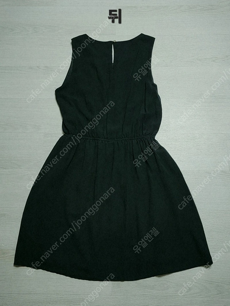 (거의새거) 블랙 쉬폰 나시원피스, 허리밴딩--3