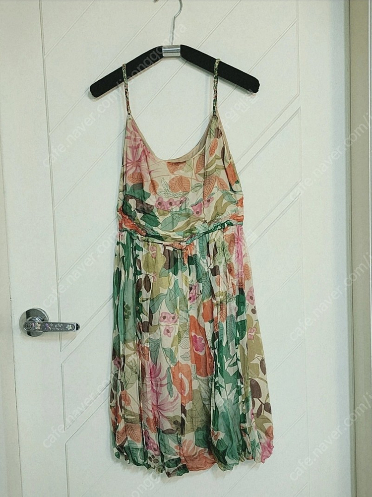 (상태최상) 수입의류 샤랄라 플로럴 쉬폰 원피스, 여성스러운 드레스--1