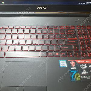 MSI gl62m 7rex I7-7700 8GB