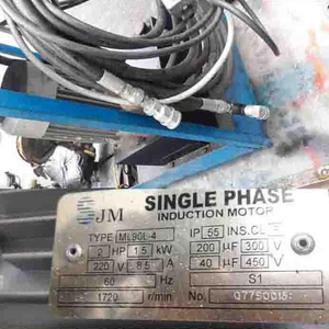 JM 단상 AC220 VOLT ML-90L-4 1.5KW 유압모터 파이프밴딩기 자작용
