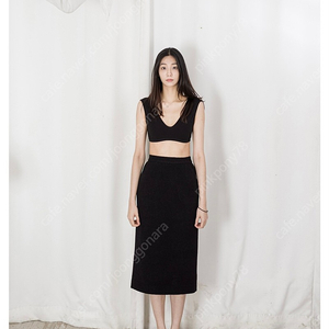 베르데오시도 midi h-line skirt (classic black)