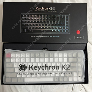 키크론 K2 레트로 알루미늄 저소음 적축 핫스왑 무선 기계식 키보드 새상품 팝니다.