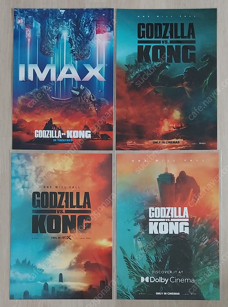 (한정판 포스터) (CGV, 메가박스, 롯데시네마, 씨네큐, 대한극장) 고질라: 킹 오브 몬스터 & 고질라 VS. 콩 & 고질라 X 콩 - IMAX, 4DX, SCREENX, 돌비