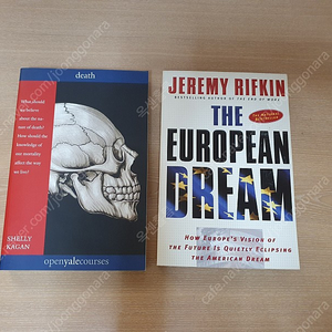 제레미 리프킨의 '유러피언드림(European Dream)', 셸리 케이건의 '죽음(death)' 원서 싸게 팔아요.