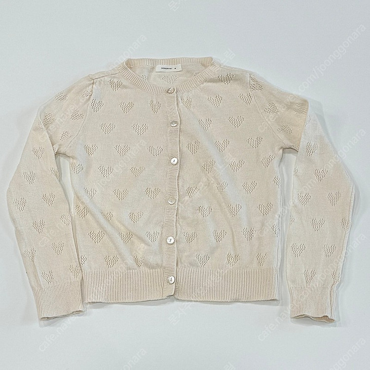 동그라미마켓 반팔 하트 가디건 M 아이보리 이미지