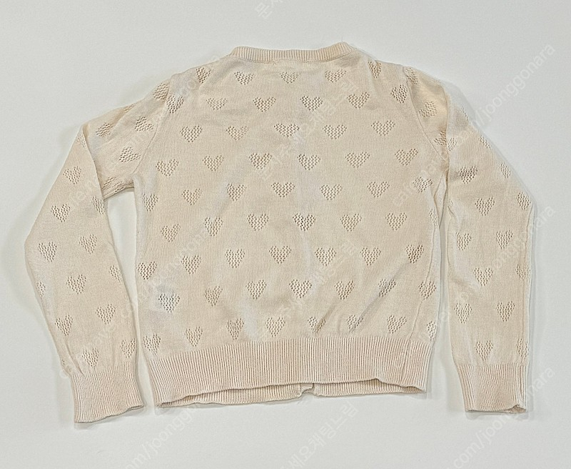 동그라미마켓 반팔 하트 가디건 M 아이보리 이미지