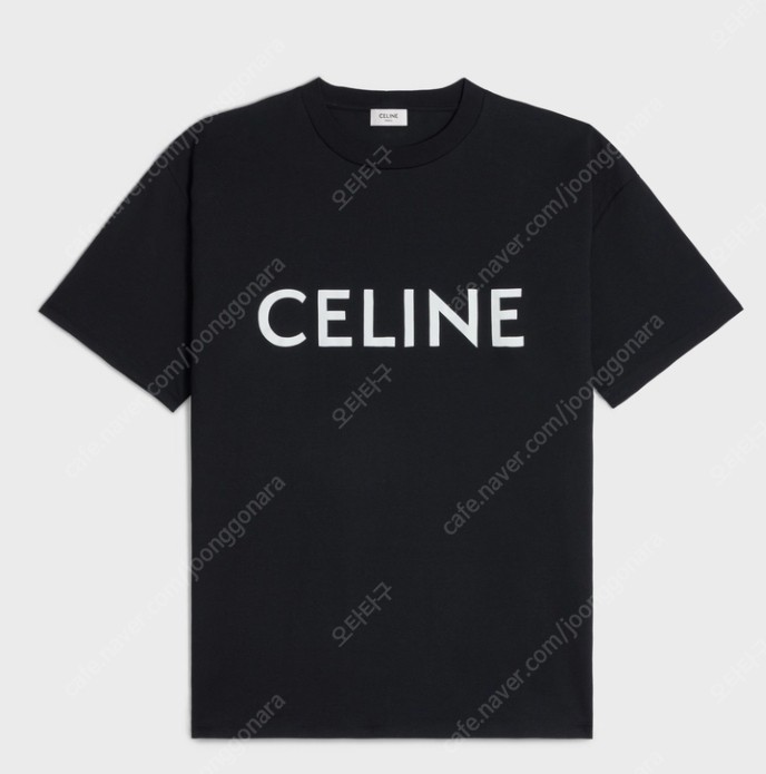 명품 새제품) 셀린느 남자 반팔 티셔츠 블랙