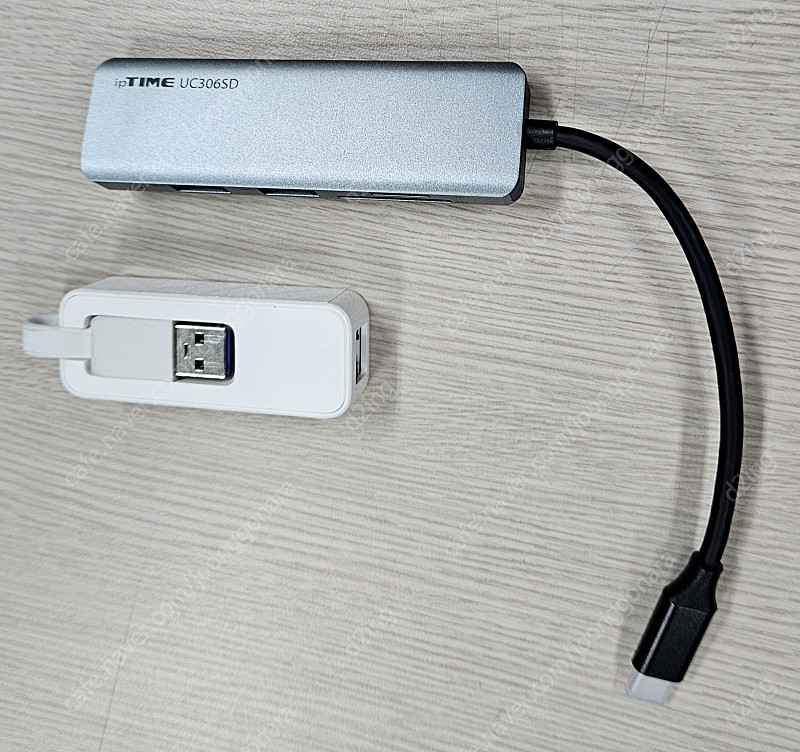 USB C타입 허브 (ipTime, UC306SD) + USB 랜(LAN) 젠더 = 1.5만