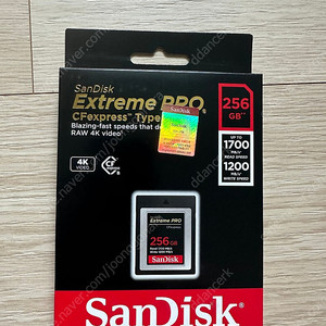 정품 샌디스크 Sandisk CFexpress CFE256GB 타입B 메모리카드 판매(미개봉, 택포)