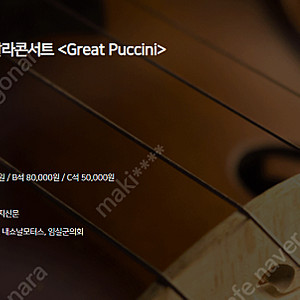 [티켓양도] 5/25(토) 푸치니 서거 100주년 기념 오페라 갈라콘서트 <Great Puccini> 2연석