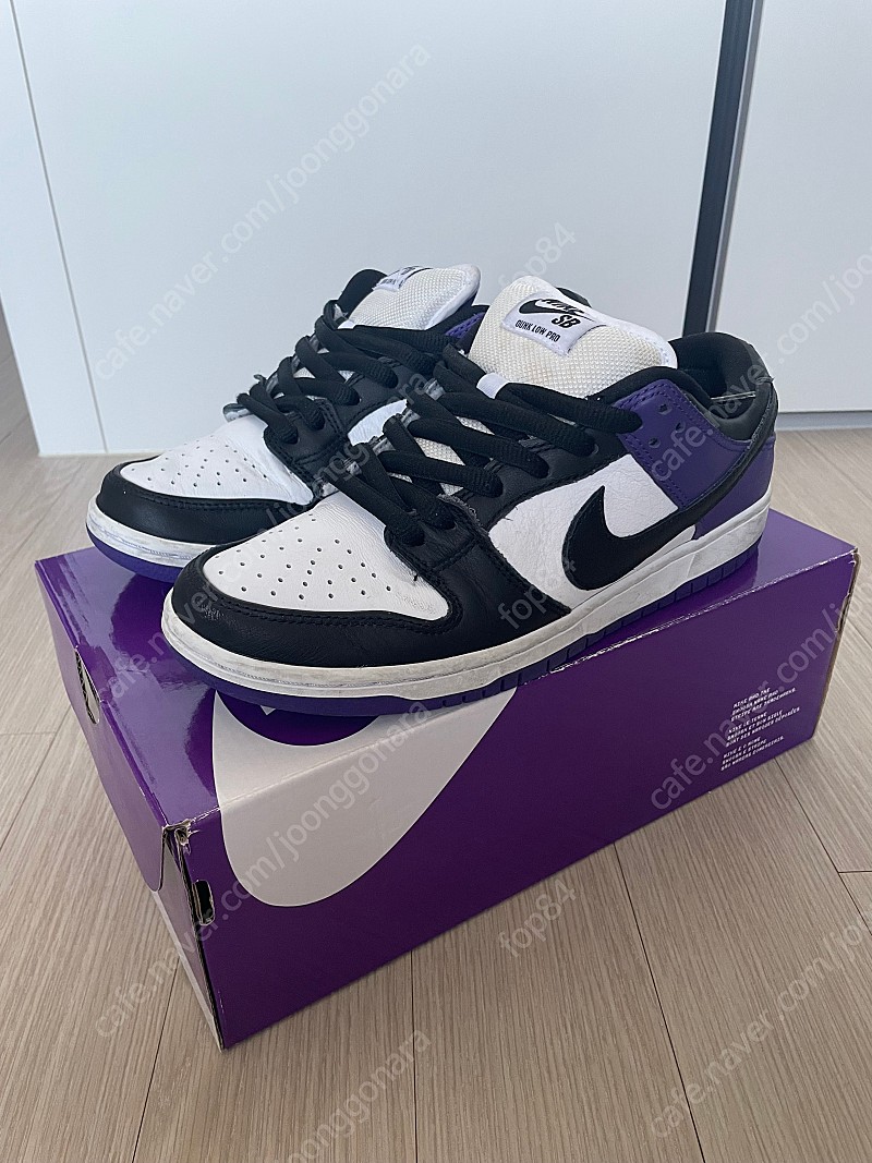 NIKE SB DUNK LOW PRO COURT PURPLE (BQ6817 500) 나이키SB 덩크로우 코트퍼플 사이즈 8.5 (265mm)﻿, 나코탭, 크림