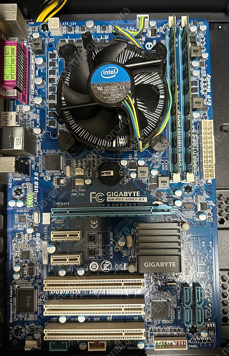 인텔 코어 i5-2500K(샌디브릿지) + 기가바이트 GA-P61-USB3-B3 + DDR3 4GB*2(8GB) 팝니다.