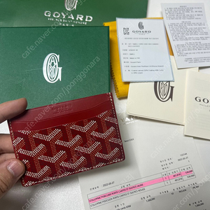 [백화점 정품] 고야드 GOYARD 생피에르 스페셜레드 카드지갑