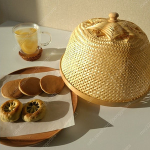 태국 대나무 밥상 (테이블 식탁 음식 푸드) 덮개 커버