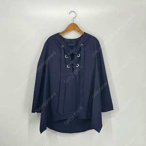 ZARA 자라 레이스업 블라우스 (XS size / NAVY)