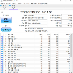 외장 SSD 960GB (신품급)