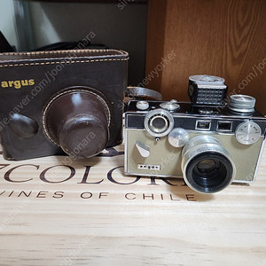 빈티지 미국 Argus C3 35mm 필름카메라, 투톤칼라 Matchmatic 해리포터카메라와 가죽케이스