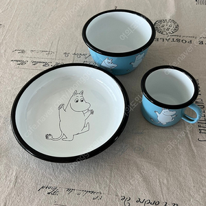 뮬라 무민(muurla moomin) 에나멜(법랑) 머그, 시리얼볼, 디쉬