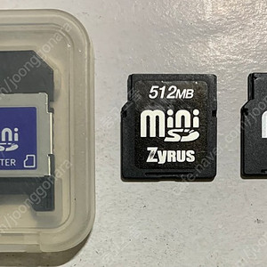 512메가 저용량 미니 SD 메모리카드 2개 일괄 판매