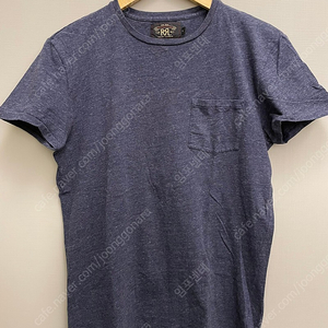 (S)RRL 더블알엘 가먼트다이 블루 포켓 반팔 티셔츠
