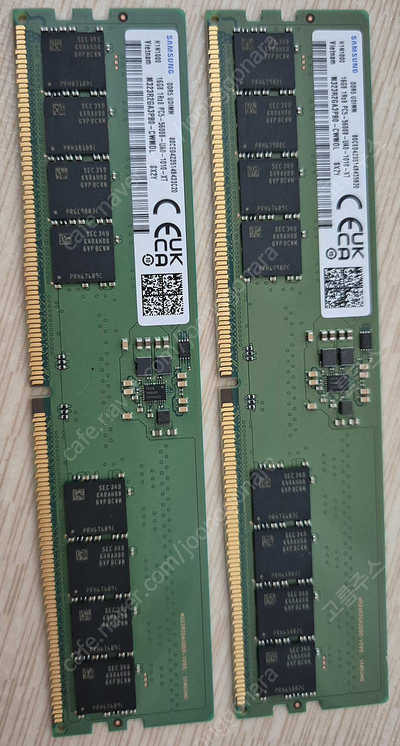 삼성 DDR5 5600 메모리 16G 2개 판매합니다