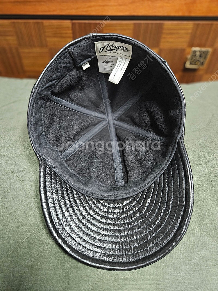 에이징ccc 가죽모자 팝니다--3