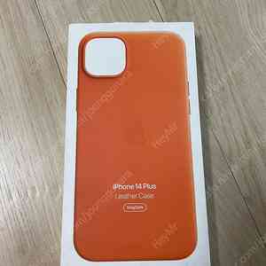 Apple MagSafe형 아이폰14플러스 가죽케이스 오렌지(미개봉, 정품)