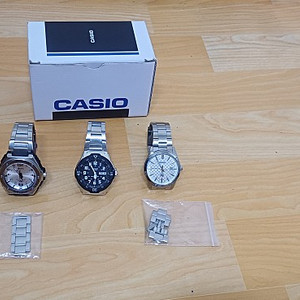 카시오아날로그 시계 일괄판매합니다 카시녹스,mwa-100h,mtp-vd03 (별도판매x)