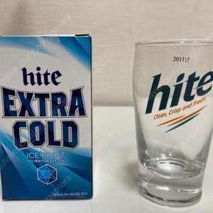 하이트 EXTRA COLD 2011년 히스토리 잔 미니유리컵 140ml (새 상품)