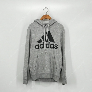 아디다스 로고 후드티셔츠 (S size / GRAY)