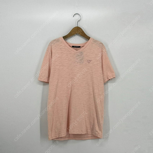 게스 브이넥 반팔 티셔츠 (L size / PINK)