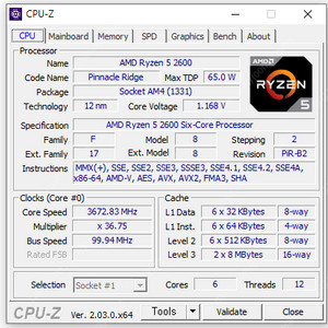 AMD 라이젠5 2600 CPU 단품 팝니다