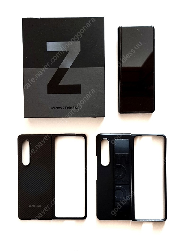 (자급제) 갤럭시 Z폴드3 512GB 블랙 새제품급 풀박스+케이스 2종