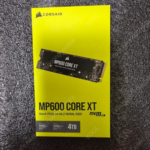 CORSAIR MP600 CORE XT 4TB PCIe Gen4 x4 NVMe M.2 SSD 미개봉