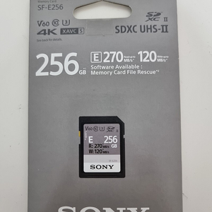 소니 sd카드 256기가(256GB) sf-e256 미개봉
